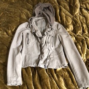 Free people Vegan motorcycle jacket, grey